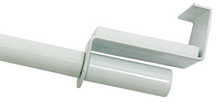 Gardinia 2622 - Asta per tende a pressione in metallo, Ø 9 mm, in metallo, allungabile da 90 a 130 cm, colore: Bianco