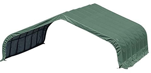 ShelterLogic Folien Weidezelt Zeltgarage Run-In-Shed | Grün | 610x670x320 cm