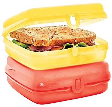 TUPPERWARE 2er Set Sandwichhalter grün blau