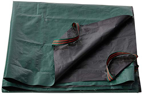 Bosmere Yard Waste Tarp, Heavy Duty Garden Tarp with Reinforced Corner Handles, UV Resistant Coating, 84-inch x 84-inch, Green