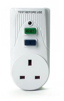 STATUS White Circuit Breaker | 13A UK Plug RCD Socket Adapter | SRCDX3