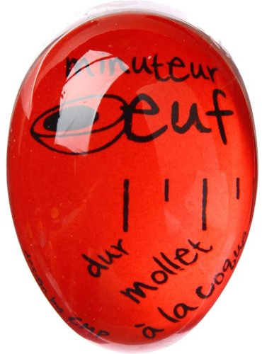Promobo Minuteur Cuisine Cuisson Oeuf Change de Couleur Dur - Mollet - Coque Rouge