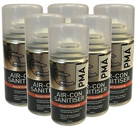 PMA (6 TINS) Air Con Cleaner 150ml - Cleans and Sanitises Air Conditioning and Climate Control
