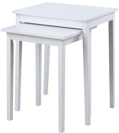 Convenience Concepts American Heritage Nesting End Tables, White