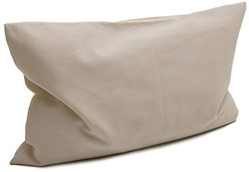 GIRAFFENLAND Hirsekissen 20x40cm mit Reißverschluss, Farbe rohweiß - mit Bio Hirseschalen