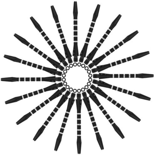 BESPORTBLE Dartpfeil-Schaft, 20 Stück, Dart-Schaft, Aluminium-Dart-Schäfte, 2BA Dart-Schaft, Legierung, Dart-Zubehör mit 20 O-Ringen für KTV Nachtclub, Bar, Dart-Schäfte