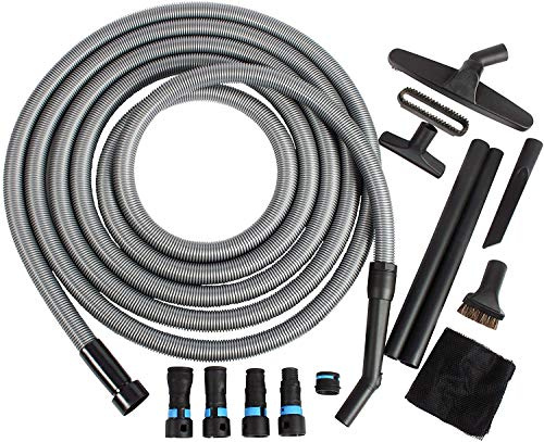 Cen-Tec Systems Quick Click 9m Hose Power Tool Adaptor Clean-Up Set | For home and shop vacuums. Dust collection adaptor set with clean-up tools.