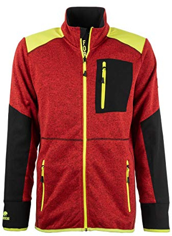 FORSBERG Forst Strickjacke Herren mit Softshell-Verstärkungen - warme Strickjacke für Freizeit, Alltag und Arbeit im Freien