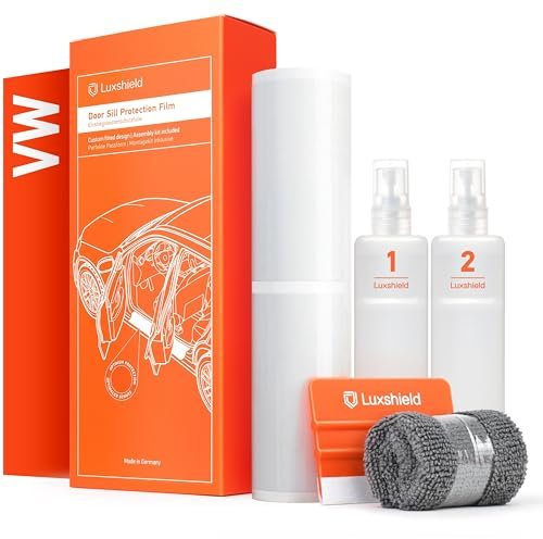 Luxshield Car Door Sill Protectors for VW Golf 7 (VII) AU/5G I 2012-2019 - Paint Protection Film for Car Kick Plates Panel Covers Clear Transparent