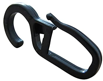 rewagi - Faltenlegehaken Gardinenhaken Gardinengleiter - Öse 7mm - schwarz -25, 50, 100, 200, 500, 1000 Stück (25 Stück)