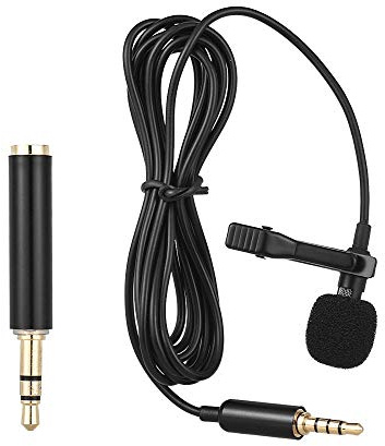 ANCLLO Micrófono omnidireccional de solapa de grado profesional con sistema de clip fácil perfecto para cámara de teléfono inteligente Vivo Podcast entrevista