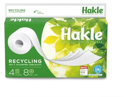 Hakle Recycling Toilettenpapier – 80 Rollen, Die sanfte Sauberkeit und Pflege für Wohlbefinden