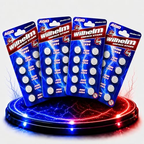 Wilhelm AG10 Alkaline Knopfzellen 1,5 V (LR54 L130 189 389) – 400 Stück