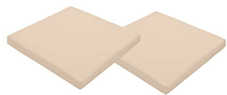 Gardenista Giardino Cuscino per Sedile di Sedia Senza Scivolamento | Cuscini di Seduta Resistente all'acqua con Imbottitura | Interno/Esterno Cuscino Spesso con Legami Sicuri 50x44cm (Pietra, 2)