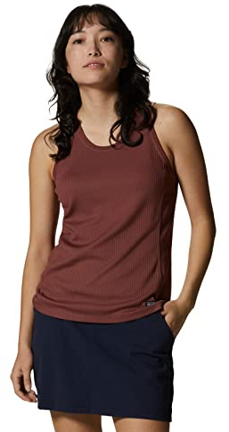 Mountain Hardwear Women's Summer Rib Tank, Clay Earth, X-Small