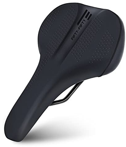 FIFTY-FIFTY Mountain Bike Saddle, Comfortable Memory Foam Bicycle Seat, Soft Waterproof Bicycle Seat for Men and Women, Compatible with MTB, Road Bike, E-MTB