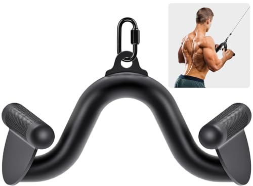 Kipika LAT Pull Down Bars Cable Machine Attachment, Rowing T-bar V-bar Set, Back Strength Training Handle Grips for Cable Machine Rowing Machine, 12'' 20'' 24'' 28'' 32'' Five Sizes'