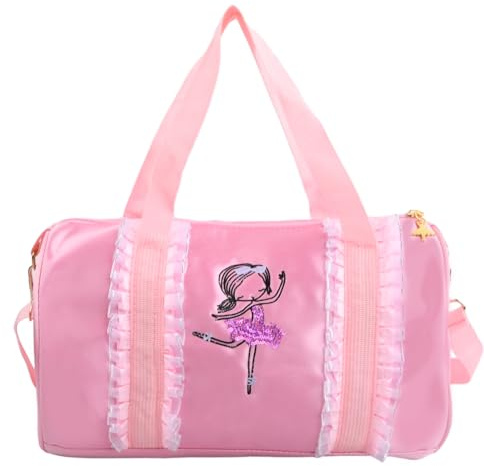Azonelife Borsa da Ballo Rosa per Ragazze, Danza Classica Ballet con Tracolla Regolabile, Palestra Sport per Ballerina Bambini