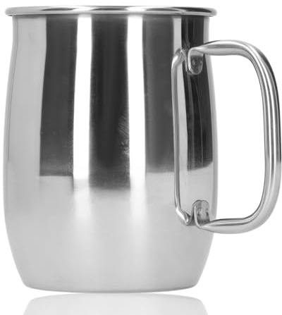 Jwthee Edelstahl-Kaffeetasse, 1000 Ml, Edelstahl-Kaffeetasse, Bierkrug, Metall-Kaffeetasse, Edelstahlbecher Mit Griff, Tragbare Kaffeetasse, Trinkgeschirr, Bierliebhaber-Geschenk Für Männer