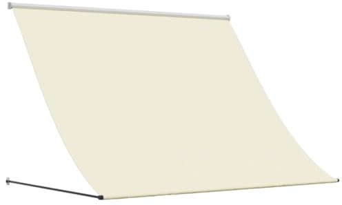 vidaXL Markise, Fallarmmarkise Einziehbar, Sonnenschutz für Terrasse Balkon Garten, Fenstermarkise Balkonmarkise, Creme 250x150cm Stoff Stahl