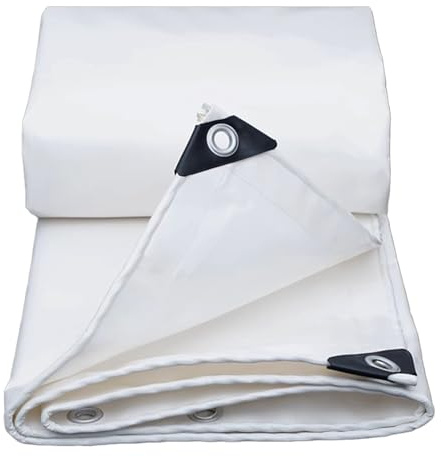 Lona Resistente con Ojales 1x1,5 m 1,2x1,5 m 1,8x2,4 m 2x3m 3x4m 4x6m Lona Impermeable Blanca con Ojales, Multiusos para Uso en Exteriores, Lona(1x3m)