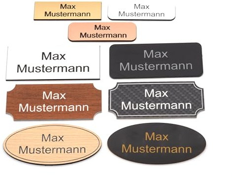 Generisch Individuelle Türschilder & Briefkastenschilder aus Kunststoff | personalisiert, graviert, wetterfest, selbstklebend, viele Farben & Größen | Büro, Klingelschild, Namensschild (Feste Größen)