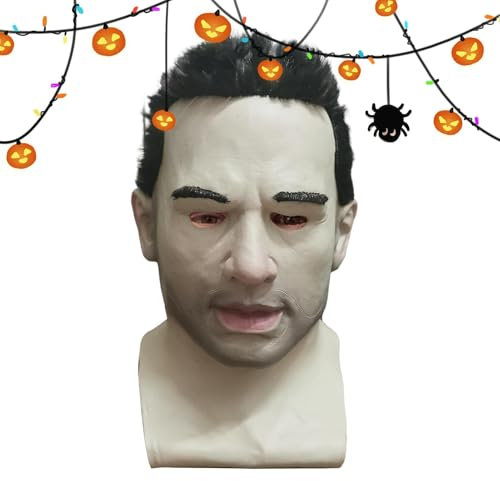 Generisch Halloween Latex Vollmaske, Halloween Latex Kopfbedeckung Für Alten Mann, Halloween Realistisch Maske Für Erwachsene, Gesichtsbedeckung Für Den Ganzen Kopf Eines Älteren Mannes