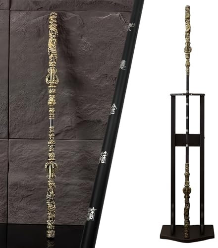 180,3 cm langer schwarzer Mythos Wukong Staff, einziehbar, Länge abschließbar, PU-Material (hochfestes Weichgummi) und Legierung, Ruyi Jingu Bang, 1:1 Wiederherstellung der Realität, Sun Wukong Staff,