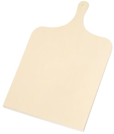 QUARKZMAN Planche à Pizza en Bois 50 x 32 x 0.7 cm, Pelle à Pizza en Bouleau, Ustensiles de Cuisine avec Manche pour Disposer les Pizzas (Lot de 1, XL)