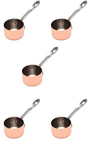 Eioeeklop 5X Gravy Boats Copper Plated Sauce Cup Milk Cup French Fries Sauce Cup Western Restaurant Special Copper Pot 3.8cm