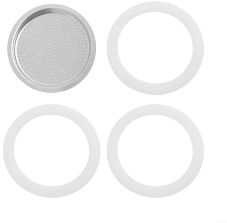 2/3/6/9/12 Cup Replacement Gasket and Filter for Stovetop Espresso Coffee Makers, Rubber Seal for Stove Top Coffee Maker Moka Pot(9 Cup)