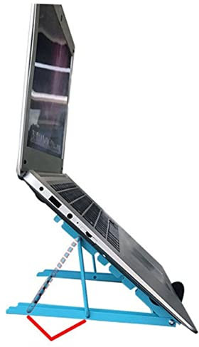 SHINEOFI Base Di Raffreddamento Per Notebook in Supporto Pieghevole Per Computer Portatile Supporto Da Tavolo Sottile e Cuscinetto Antiscivolo Blu