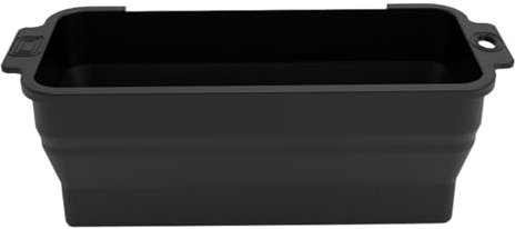 Teglie Per Pizza Fodere per tazze grasso in silicone Piastra raccogli olio grasso riutilizzabile Vaschette durevoli Parti di ricambio griglia barbecue (Black, 21. 5cm×8. 5cm×7cm)