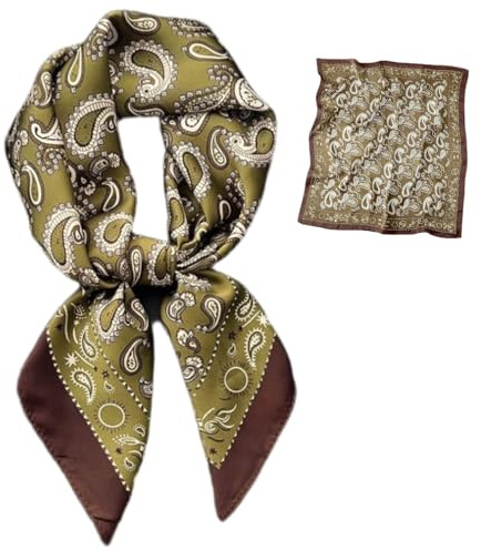 GIMIRO Damen Quadratisches Tuch Polyester-Seidenlook 70 x 70 cm