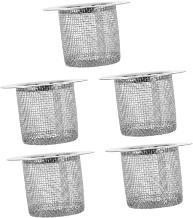 VALICLUD 5pcs Stainless Steel Sink Stopper Strainers Bathroom Floor Drain Covers with Fine Mesh Hair Catcher Easy Install Drain Protectors for Shower Bathtub Washbasin Plug Filters