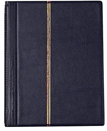 MotiveTech Álbum para Sellos Carpeta para Filatelia Libro de Almacenamiento Clasificador de Estampillas con Páginas Interiores Gruesas Adecuado para Uso, Azul