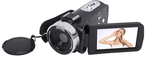 Dpofirs 4K Video Camera Vintage Camcorder, 18X Digital Zoom, 3 Inch 270 Degree Rotation Colourful Display Screen Handycam, High Definition Camera Image Video Camcorder