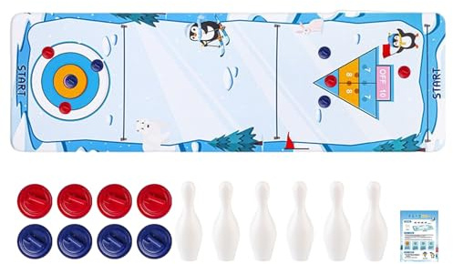 Curling Brettspiel | Reise Familien Brettspiel | Tragbares Gesellschaftsspiel Lustiges Spiel für Kinder Erwachsene Fans Schüler Freunde