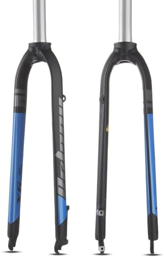 KUNYOS Fahrradgabel 26In 27.5In 29In Mountainbikes Starrgabel 1-1/8'' Straight Tube Rennrad Hard Fork Alloy Disc Brake Fahrräder Vorderradgabel Schnellspanner 9 * 100Mm,Blau,26inch