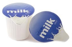 Lakeland Full Fat Milk Pots 60 x 12ml (Whole Milk) Suitable for Various Settings Single-Serve for Tea & Coffee - Sold Loose