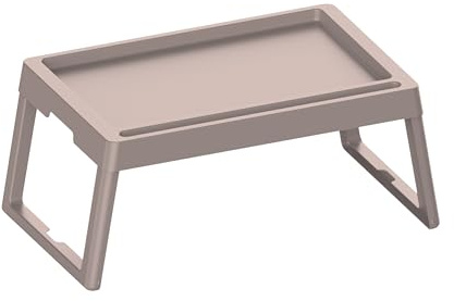 Go Practic Faltbare Betttisch Cappuccino, Serviertablett Schoß Schreibtisch, Laptoptisch, Betttablett mit Tassen Schlitz, zum Essen, Lesen, Arbeiten 25,5cm Klappbar Frühstückstablett