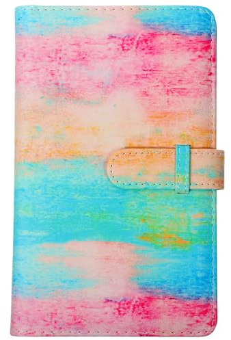 Homoyoyo Tarjetero de PU para Tarjetas de Visita 3 Pulgadas Capacidad para 96 Tarjetas Estuche Portátil y Nombre Diseño Compacto para Oficina y Uso Diario
