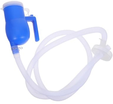 minkissy Orinatoio Portatile da Uomo in Plastica Blu Grande Capacità e Facile Monitoraggio per Campeggio e Viaggi, Bottiglia Urinaria Riutilizzabile per Emergenze e Utilizzo Notturno