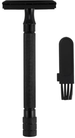 Garneck Tondeuse à Barbe Manuelle Rétro en Alliage D'aluminium Support Double Tranchant Facile à Nettoyer Rasage Précis du Visage