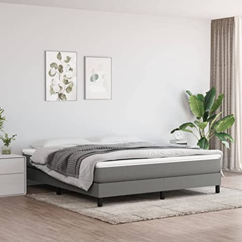 Plumbpyr Resårmadrass med fickfjäder mörkgrå 160 x 200 x 20 cm tyg med ventilerande polyesteröverdrag, bekväm fjädermadrass för vuxna och tonåringar