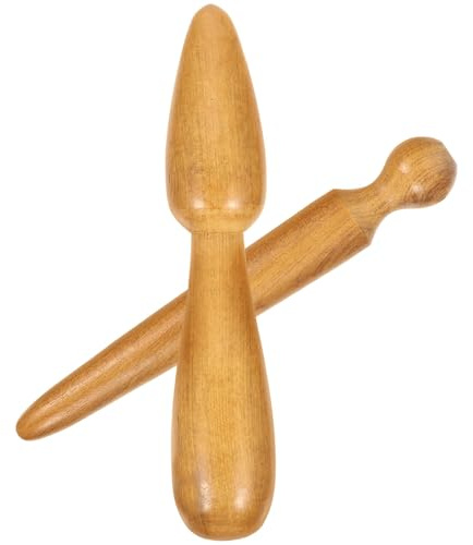 POPETPOP Bastoncini Massaggio in Legno per Promuovere la Circolazione Sanguigna per Piedi e Corpo 2 Pezzi Strumento Tradizionale Liscio e Mite per Uso Indoor e Outdoor