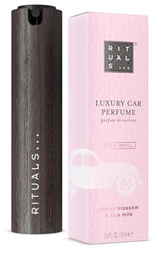 RITUALS The Ritual of Sakura Autoparfum Spray-Set, mit nachfüllbarem und Holzhalter, Kirschblüte und Reismilch, 14 ml
