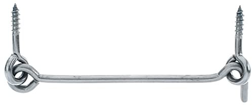 Alberts 209193 Sturmhaken | mit Winkelplatten oder Ösen | Edelstahl | Länge 120 mm | Haken-Ø 4,2 mm
