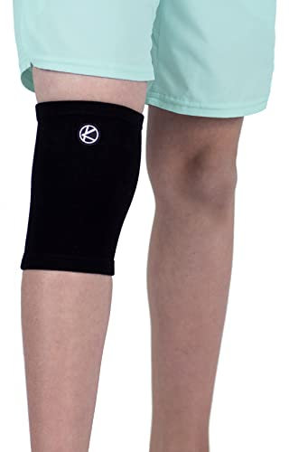KARM Kids Knee Support Sleeve - Childs Knee Compression Sleeve for Children - Girls & Boys | Junior Knee Support for Sports & Football & Joint Pain & Knee Conditions (Black)