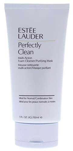 Estée Lauder Perfectly Clean Multi-Action Foaming Face Wash Cleanser/Purifying Face Mask | Daily Facial Cleanser, 5.0 Fl Oz